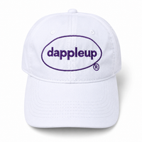 Dapple Up women's dry-fit ponytail hat white front view